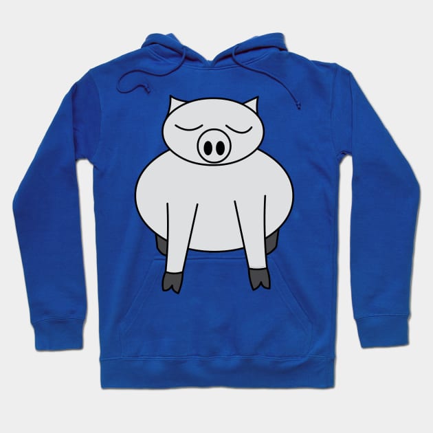 Gray Pig Hoodie by Barthol Graphics